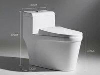 Mẫu Bồn cầu liền 1 khối giá rẻ dưới 2, 3 triệu tại tphcm