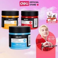 Màu bột Gouache 100ml cao cấp dạng hũ Deli - Tô đất sét, đất nặn tự khô - Siêu mịn, tươi sáng - Nhiều màu sắc - 73888 - ĐEN-711