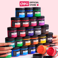 Màu bột Gouache 100ml cao cấp dạng hũ Deli - Tô đất sét, đất nặn tự khô - Siêu mịn, tươi sáng - Nhiều màu sắc - 73888 - XANH LÁ NHẠT-409
