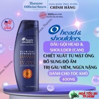 MÀU CAM- HÀNG NK-Dầu Gội Ngăn Ngừa Gàu Head & Shoulders Mỹ Clinical Strength 400ml