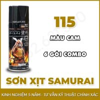 Màu cam son Samurai - Combo sơn xịt Samurai mã màu 115