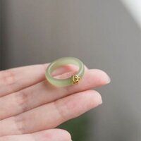 [Mẫu đám mây Xingyue] Nhẫn ngọc bích Ruyi họa tiết đám mây hợp thời trang quốc gia Nữ 2025 Phong cách mới Nhẫn phong cách cung điện cổ điển Thể hiện tính khí Nhẫn ngón tay chỉ số WTT2025.3.18