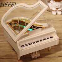Mẫu Đàn Piano Cổ Điển HEFEI, Có Ánh Sáng Phong Cách Châu Âu Hộp Nhạc Piano, Trái Tim Nữ Tính Sáng Tạo Lãng Mạn ABS Trẻ Em Hộp Nhạc Đồ Chơi Quà Tặng Sinh Nhật