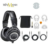 Màu Đen Tai Nghe Kiểm Âm Audio Technica M50X - Studio Monitor Headphones Professional ATH-M50X ATHM50X Hàng Chính Hãng - Kèm Móng Gẩy DreamMaker