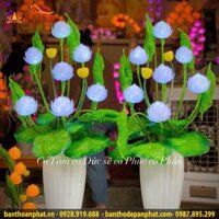 Mẫu đèn thờ hoa sen 7 bông DT1020