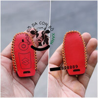 [Màu đỏ] Bao đựng Chìa Khóa Smartkey Suzuki GSX R150 handmade da thật