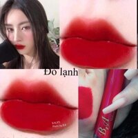 Màu đỏ lạnh Son kem kháng nước, mềm môi