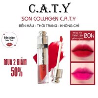 [Màu Đỏ Tươi] Son Môi Collagen CATY Chất Mềm Mịn - Siêu Lì - Không Chì