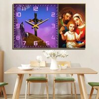 Mẫu Đồng Hồ - Công Giáo. Tráng gương 5D - Bóng Đẹp - Sắc Nét - Treo Trang Trọng - Thành Kính. Mẫu Tranh Mới Nhất.