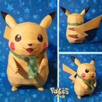 Mẫu giấy DIY Pikachu V2 Pokémon Pet Mẫu giấy nhỏ Handmade DIY Hoạt động học sinh 001