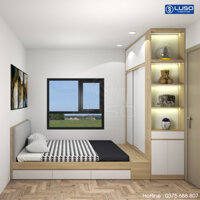 Mẫu giường liền tủ GN38