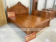 Mẫu giường vòm Hoàng Gia 2mx2m2 hàng dày dặn gỗ hương đá