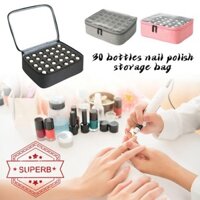Màu hồng (b) $Túi đựng sơn móng tay Dung tích lớn, Túi đựng nước rửa mỹ phẩm cao cấp, K5d9