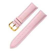 Màu Hồng Dây đồng hồ da bê mềm họa tiết da trâu BO-29 KHÓA CÀI chống thấm nước 12 14 16 18  20 22mm - Hồng Khóa Vàng, Hồng Khóa Vàng