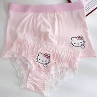 Màu Hồng Hello Kitty Quần Lót Hoạt Hình Dễ Thương Cặp Đôi Quần Lót / Cotton Đáy Nam Bé Gái Phong Cách Ngọt Ngào Cùng Phong Cách