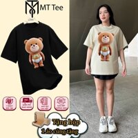 [MẪU HOT] Áo gấu nâu mặc bỉm cute thun Cotton 2 chiều mẫu Hot Vải Cotton Đen trắng MTTee