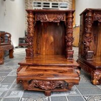 MẪU HOT ĐẸP- Bàn thờ ông địa tủ thờ thần tài thổ địa hàng cao cấp hiếm xịn gỗ Cẩm Lai size cực to ngang 68cm