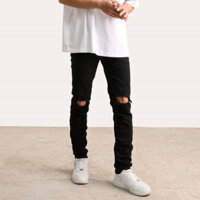 MẪU HOT Quần Skinny Jean Nam Rách 2 Gối Ô Vuông Đơn Giản Năng Động Bảnh Trai 847