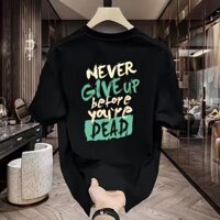 mẫu in họa cổ tròn Áo thun nam boy phố vải cotton cao cấp unisex oversize mùa hè