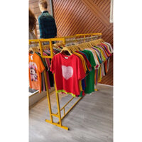 mẫu kệ đôi vuông màu vàng treo đồ shop ( TẶNG KÈM 10 MÓC NHỰA + DỤNG CỤ THÁO LẮP)