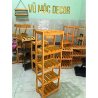 mẫu kệ góc 5 tầng cao 1mx R20xD35cm gỗ đã sơn chống ẩm.