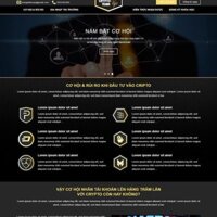 Mẫu Landing Page tiền ảo