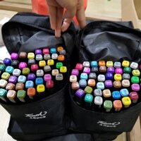 Màu maker Tuoch 48 màu túi vải, bút màu hai đầu nét to nhỏ