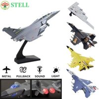 Mẫu máy bay STELL Aviao, F16 F22 F35 Đồ chơi máy bay chiến đấu Diecast, Bánh Topper Pullback & Go với Bộ sưu tập âm thanh nhẹ Đồ chơi máy bay phản lực Quà tặng sinh nhật