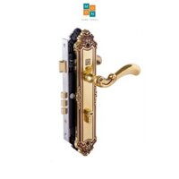 [Mẫu Mới 2020] KHÓA TAY NẮM ĐỒNG THAU HC 8529 SSHA Thân Inox, Ổ Abus ( cửa chính)