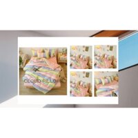 [Mẫu Mới 2021] Bộ Ga Giường Cầu Vồng - Drap Giường + 2 Vỏ Gối + 1 Vỏ Chăn In 3D Ga Chun Mềm Mịn Nhiều Màu Sắc