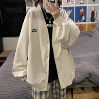 (MẪU MỚI 2022)  Áo Khoác Cardigan Thêu Simpis Nữ, Khoát Kiểu From Rộng Tay Bồng Style Học Sinh Đơn Giản HÀN QUỐC