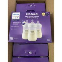 MẪU MỚI 2022 SET 3 BÌNH SỮA AVENT  RESPONSE 125ML /260ML /330ML CÀI TIẾN NÚM TY SIÊU MỀM