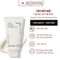 [Mẫu mới 2023] Sữa Rửa Mặt Làm Sạch Kiêm Bọt Cạo Râu Dành Cho Nam Innisfree Forest For Men Shaving & Cleans