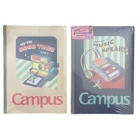 MẪU MỚI 2023 Vở campus RETRO 200 trang dòng kẻ ngang có chấm - Mua 5 quyển tặng bút nhớ dòng