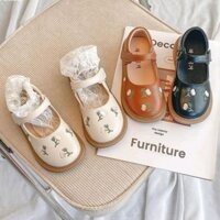 MẪU MỚI 2024_Giày Búp Bê Thêu Hoa Hàn Quốc Cho Bé Gái 1 - 10 Tuổi