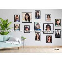 [Mẫu mới 2025] Bộ 11 tranh tấm cứng dán tường (Tóc nữ), Tranh Fomex decor salon tặng kèm băng dính