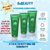 (Mẫu mới 90ml) Sữa rửa mặt rau má 8x beauty chiết xuất từ rau má.lô hội.trà xanh.vitamin B3