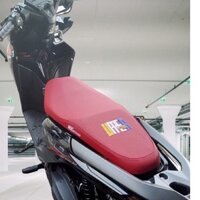 (Mẫu mới) Áo bọc da yên xe máy đỏ chữ thêu