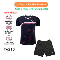 (Mẫu Mới) Áo Cầu Lông ,Áo Bóng Chuyền, Bóng Bàn - Quần Áo Thể Thao Cầu Lông Nam Nữ  Rẻ Đẹp TA215