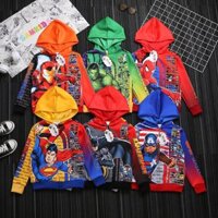[Mẫu mới] Áo khoác người nhện, người xanh, người dơi, người sắt, siêu nhân, đội trưởng mỹ - Samkids