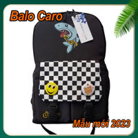 Mẫu mới Balo Caro nam nữ cho học sinh cấp 1 cấp 2 M766 nhiều màu - ĐEN