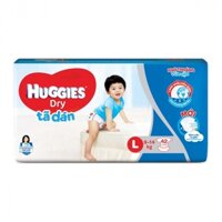 Mẫu mới-Bỉm huggies dán L42 dành cho trẻ 8-13 kg