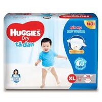 Mẫu mới - Bỉm Huggies dán ,XL38 đệm mây co giãn