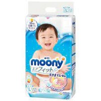 Mẫu mới - Bỉm Moony dán L54 miếng