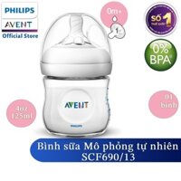 [Mẫu mới] Bình sữa Philips Avent mô phỏng tự nhiên 125ml cho bé từ 0 tháng, 260ml cho bé từ 1 tháng