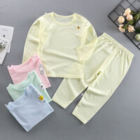 [Mẫu mới] Bộ đồ dài tay mỏng điều hòa mùa hè cho bé bằng vải cotton nguyên chất Quần áo mùa thu và