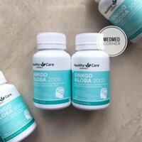 [Mẫu mới ]Bổ não / Hoạt huyết dưỡng não Healthy Care Ginkgo Biloba Úc 2000mg