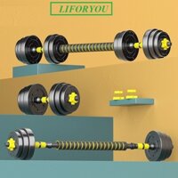 [MẪU MỚI] Bộ Tạ Tập Tay 2 in 1 Kết Hợp Tạ Đẩy (20kg) Đa Năng Tặng Kèm Găng Tay Tập Tạ
