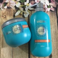 [Mẫu mới] Cặp dầu gội 600ml và hấp dầu 500ml suôn mượt Loreal Professionel Hair Spa Deep Nourishing dành cho tóc khô xơ