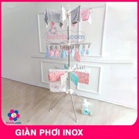 [Mẫu mới] Cây Phơi Đồ Inox Đa Năng Thông Minh Treo Đồ Cho Bé Cao Cấp 3 Tầng